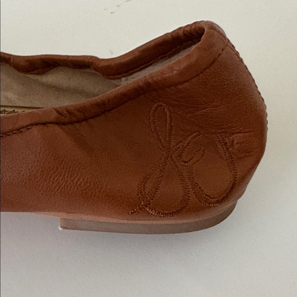 EUC Sam Edelman Tan Leather ballet Flats with Bow 7.5 - Picture 11 of 11
